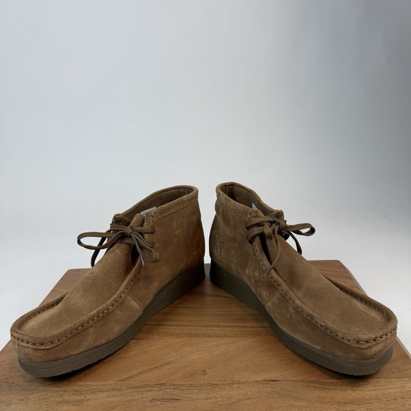 New NWOB Mens Clarks Wallaston Brown Suede Moccasin Chukka Ankle Boots Size 11 M - Picture 5 of 8